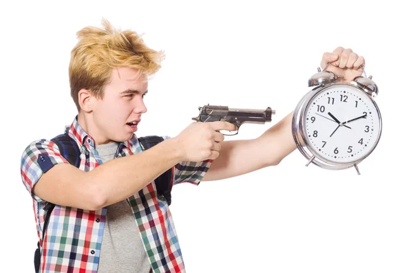 Young student isolated on the white — Stock Photo, Image