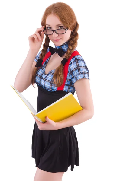 Jeune étudiant avec des livres — Photo