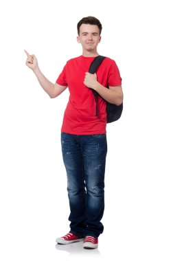 Sırt çantası ile genç öğrenci
