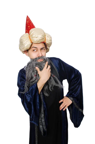 Funny wise wizard isolated on the white — Stock Photo, Image