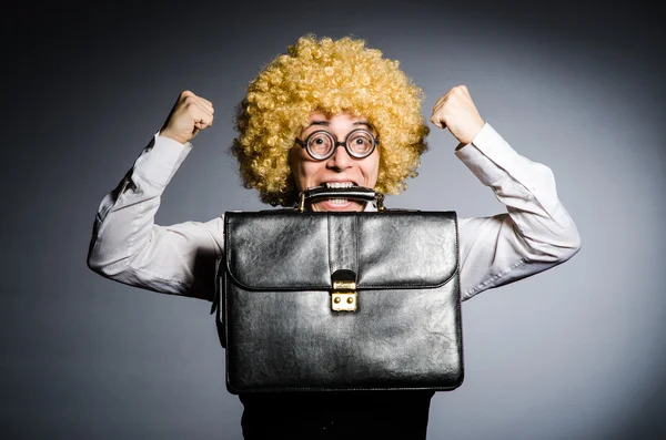 Geschäftsmann mit lockigem Haar — Stockfoto