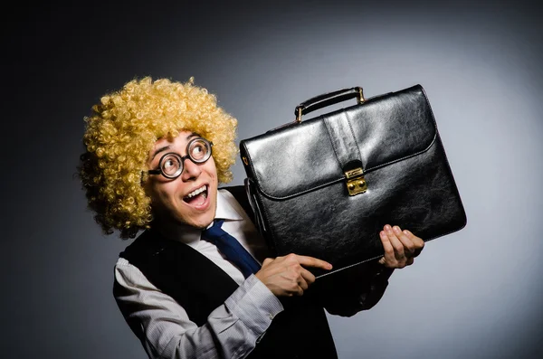 Zakenman met krullend haar — Stockfoto