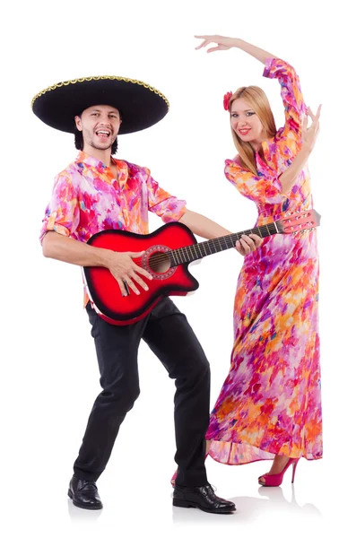 Spanish pair dancing — Stock Photo, Image