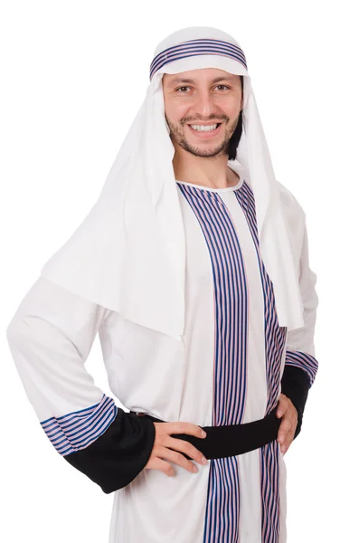 Konzept mit Araber isoliert auf Weiß — Stockfoto