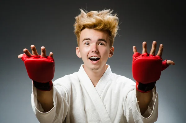 Boxer drôle dans le concept de sport — Photo