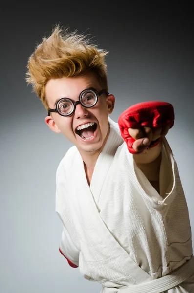 Lustiger Boxer im Sportkonzept — Stockfoto