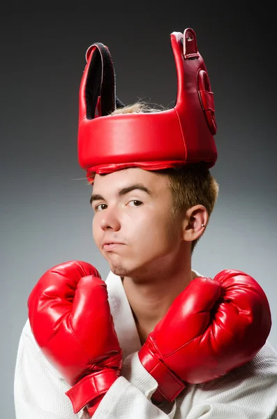 Funny boxer ve sportu koncept — Stock fotografie