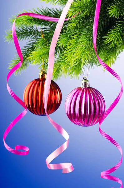 Christmas decoration on the fir tree — Stock Photo, Image