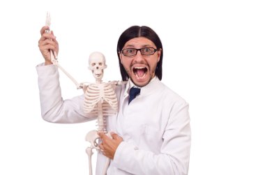 İskelet ile komik öğretmen