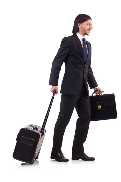 Businessman with luggage — Stock Photo, Image