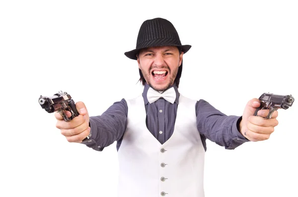 Mann mit Schusswaffen — Stockfoto