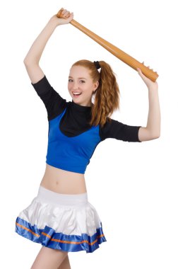 Amigo kız beyaz arka planda izole edilmiş.