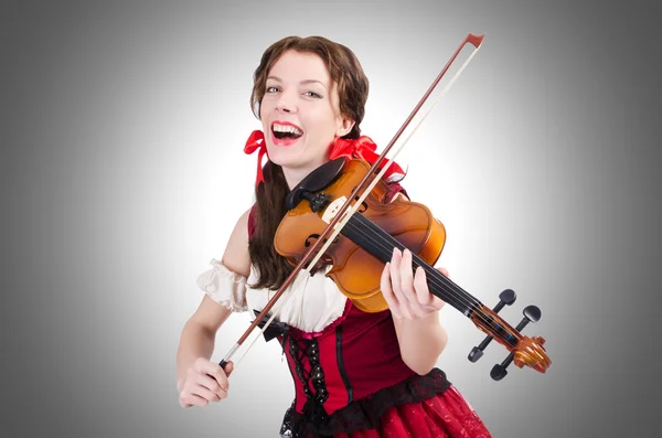 Mulher com Violino — Fotografia de Stock