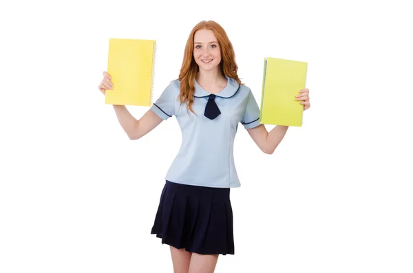 Junge Studentin mit Büchern — Stockfoto