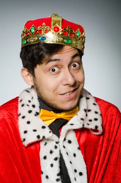 Businessman wearing crown — Stock Photo, Image