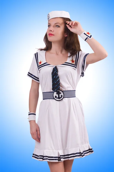 Fiatal nő sailor — Stock Fotó