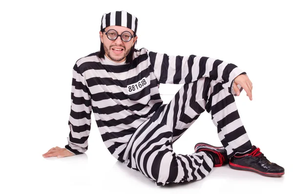 Prison inmate isolated on the white background — Stock Photo, Image