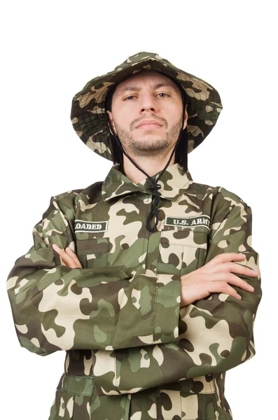 Soldat i militära begrepp — Stockfoto