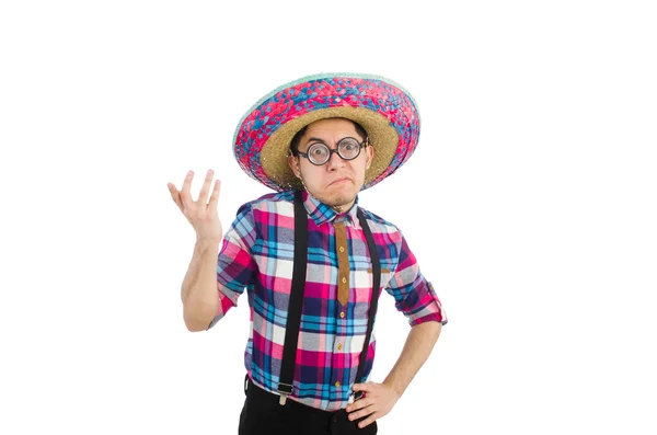 Lustiger Mexikaner mit Sombrero — Stockfoto