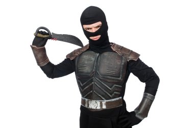 Beyaz bıçaklı ninja.