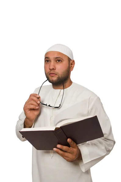 Арабский человек с книгой — стоковое фото