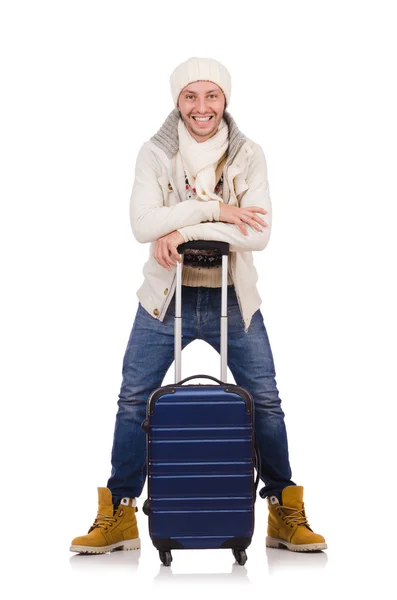 Man preparing for winter vacation — Stock Photo, Image