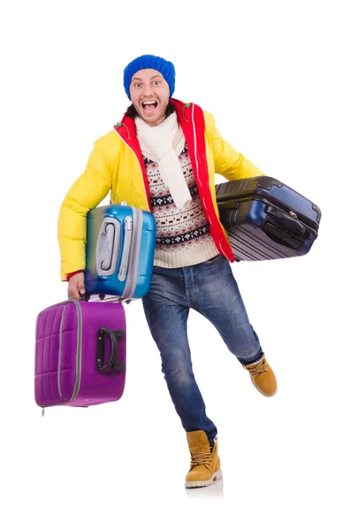 Man preparing for winter vacation — Stock Photo, Image