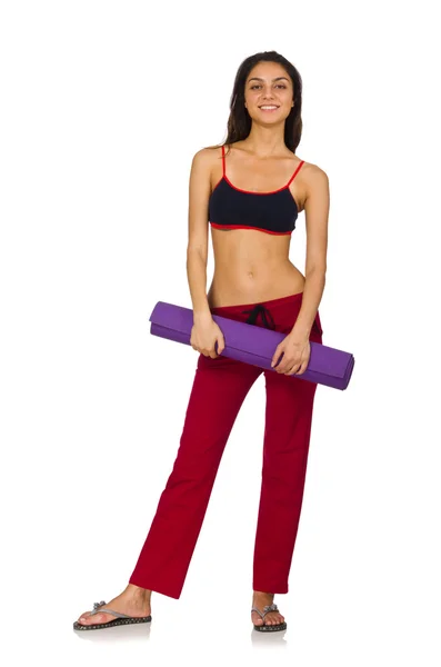 Young woman doing sport exercises — Stock Photo, Image