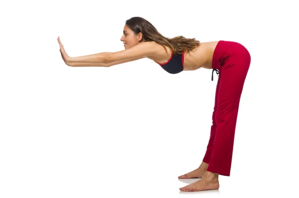 Young woman doing exercises — Stock Photo, Image