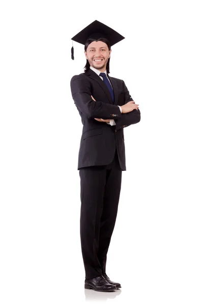 Young male student graduated from high school — Stock Photo, Image