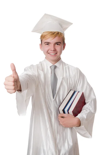 Young student isolated on the white — Stock Photo, Image
