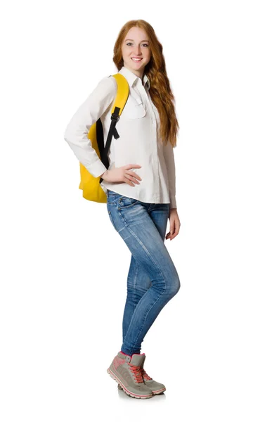 Woman with backpack — Stock Photo, Image