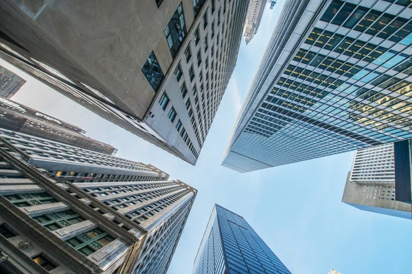 Tall skyscrapers shot with perspective — Stock Photo, Image