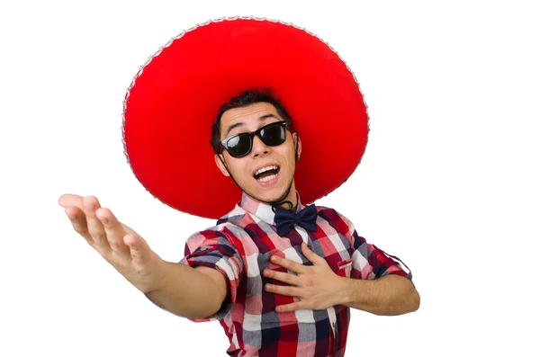 Lustiger Mexikaner mit Sombrero — Stockfoto