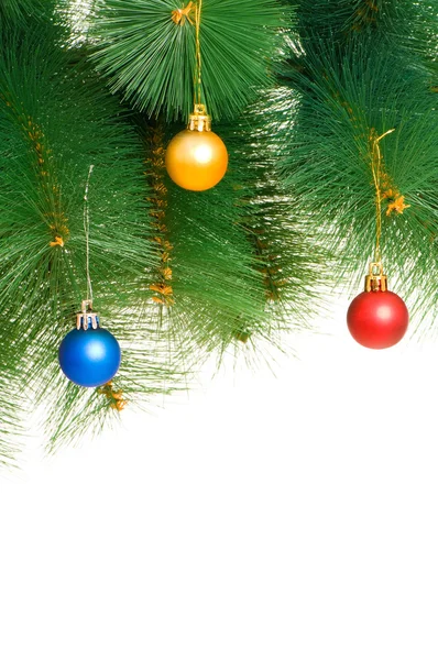 Vánoční dekorace izolované na bílém — Stock fotografie