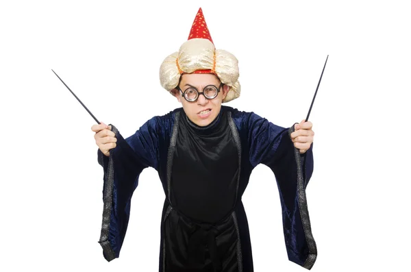 Funny wise wizard isolated on the white — Stock Photo, Image