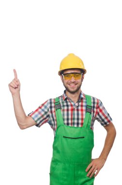 Kask içinde sanayi işçisi