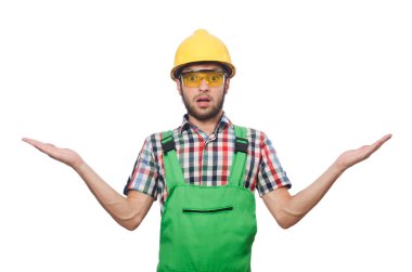 Kask içinde sanayi işçisi