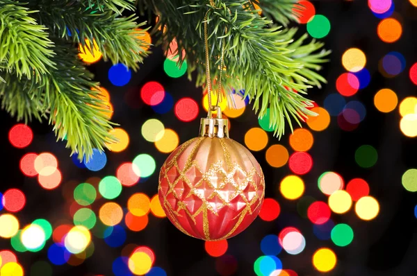 Decoración de Navidad en el abeto — Foto de Stock