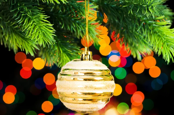 Christmas decoration on the fir tree — Stock Photo, Image