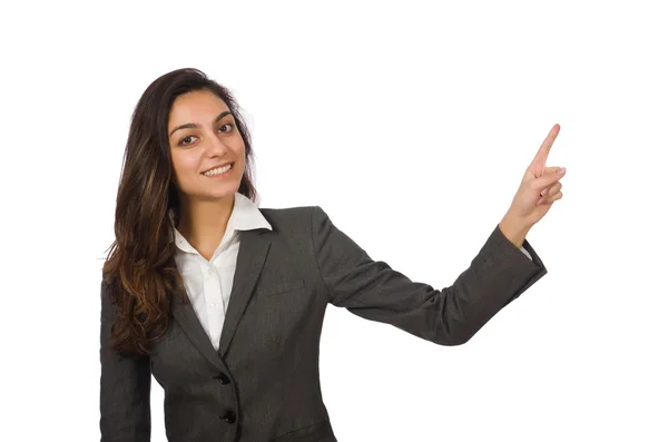 Mujer de negocios en concepto de negocio aislado en blanco —  Fotos de Stock