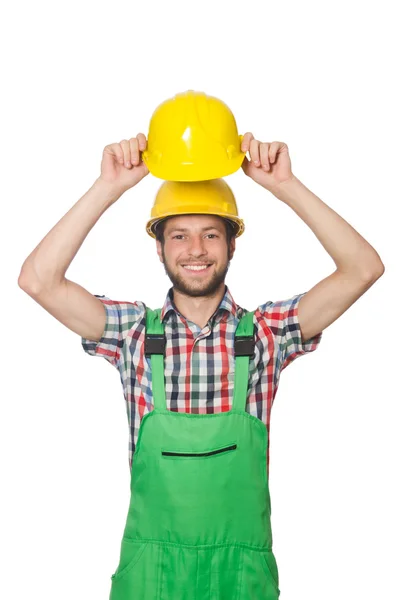 Trabalhador industrial em capacetes — Fotografia de Stock