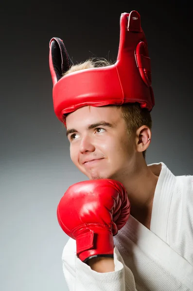 Boxeador divertido en concepto de deporte —  Fotos de Stock