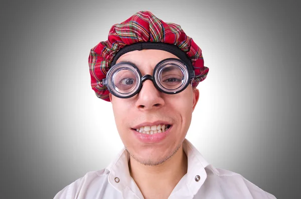 Funny scotsman in glasses — Stock Photo, Image