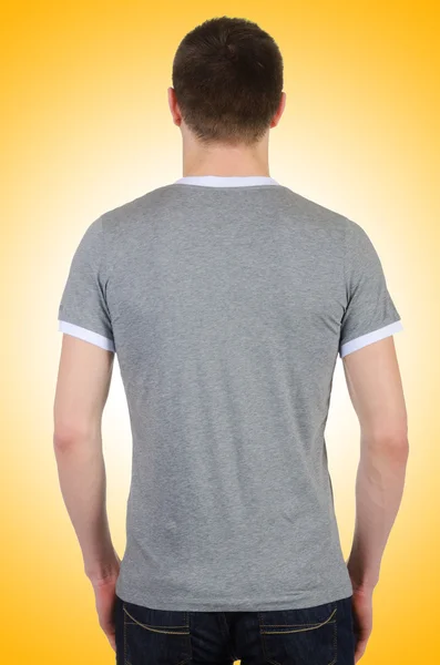 Male t-shirt isolated on the white background — Stock Photo, Image