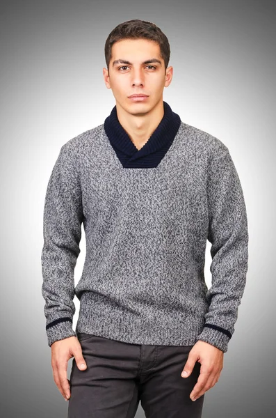 Sweter męski szary — Zdjęcie stockowe