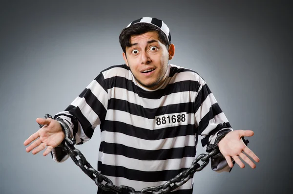 Prison inmate in funny concept — Stock Photo, Image