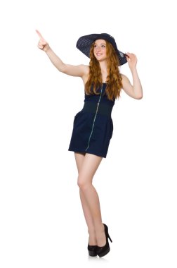 kadın sanal düğmesine basarak