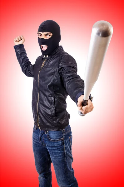 Male thug on red — Stock Photo, Image