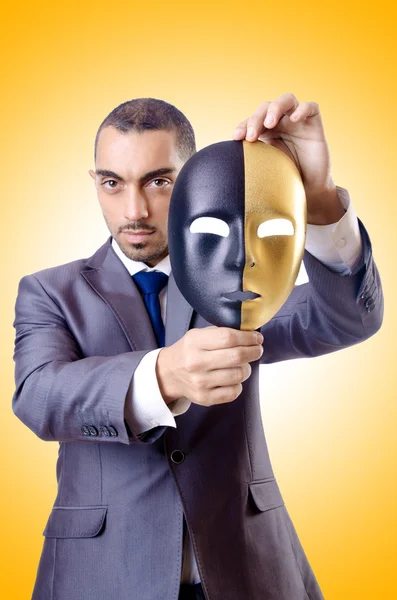 Businessman with mask — Stock Photo, Image